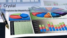  Presentation with strategy - PPT theme with financial outlook - business strategy organizational charts background and a  colored foreground
