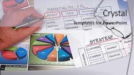  Presentation with strategy - Slides featuring financial outlook - business strategy organizational charts background and a lemonade colored foreground