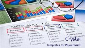  Presentation with strategy - Slides with financial outlook - business strategy organizational charts background and a sky blue colored foreground