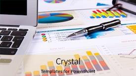  Presentation with graphing paper - Cool new slides with financial paper charts and graphs backdrop and a lemonade colored foreground