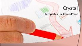  Presentation with sketching - PPT theme with financial performance - businessman sketching success diagram background and a sky blue colored foreground