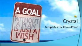  Presentation with goal - Slide deck with financial performance - goal without a plan is background and a arctic colored foreground