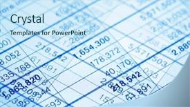  Presentation with numbers - Presentation theme having financial performance - numbers background background and a sky blue colored foreground