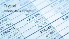  Presentation with numbers - Presentation design enhanced with financial performance - numbers background background and a cool aqua colored foreground