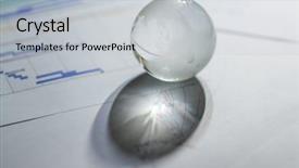  Presentation with financial planning - Audience pleasing theme consisting of financial planning with glass globe backdrop and a light gray colored foreground