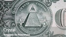  Presentation with anatomy of the eye - Audience pleasing presentation theme consisting of financial pyramid - annuit coeptis motto backdrop and a gray colored foreground