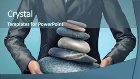  Presentation with find - Audience pleasing PPT layouts consisting of financial pyramid - find your inner balance backdrop and a ocean colored foreground