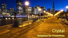  Presentation with san francisco - Beautiful theme featuring financial pyramid - pier 7 panorama in san backdrop and a tawny brown colored foreground