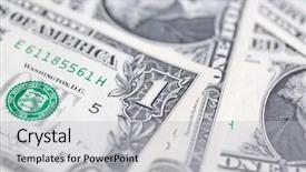  Presentation with credit and collection - Theme with financial pyramid - us 1 dollar banknote collection background and a light gray colored foreground