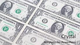  Presentation with dollar - Beautiful presentation theme featuring financial pyramid - us 1 dollar banknote collection backdrop and a light gray colored foreground