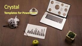  Presentation with pie chart - PPT layouts consisting of financial ratio analysis - pie chart graph icons background and a  colored foreground
