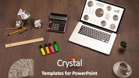  Presentation with pie chart - Cool new PPT layouts with financial ratio analysis - pie chart graph icons backdrop and a  colored foreground