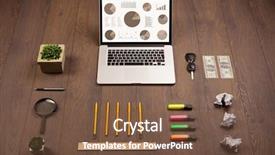  Presentation with pie chart - Amazing slide set having financial ratios - pie chart graph icons backdrop and a tawny brown colored foreground