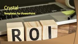  Presentation with investment and tourism - Beautiful theme featuring financial ratios - roi return on investment written backdrop and a tawny brown colored foreground