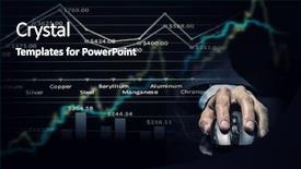  Presentation with financial report - Theme enhanced with financial report - businessman using mouse background and a black colored foreground