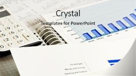  Presentation with budgets - Slides consisting of money finance budgets - financial reports background and a sky blue colored foreground