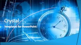  Presentation with business research - Audience pleasing slide set consisting of financial research - pocket watch and business concepts backdrop and a  colored foreground