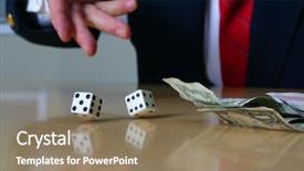  Presentation with risk - Presentation design enhanced with financial risk - business is a gamble series background and a coral colored foreground