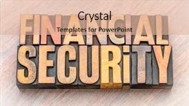  Presentation with security - Slide deck enhanced with financial security - word abstract background and a coral colored foreground