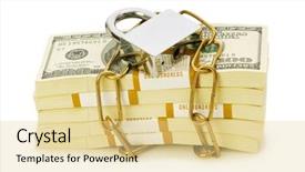  Presentation with padlock - Slides featuring financial security concept - padlock background and a blonde colored foreground