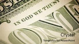  Presentation with currency financial concept macro - Slides having financial series dollar concept background and a soft green colored foreground