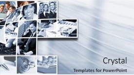  Presentation with society - Amazing presentation design having business people team collage teamwork backdrop and a light blue colored foreground