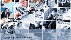  Presentation with society - Presentation theme with tax services - business people team collage teamwork background and a teal colored foreground