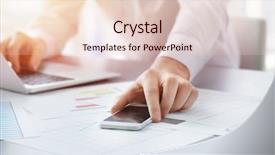  Presentation with man power service - Slide deck consisting of workplace in office consulting service background and a lemonade colored foreground