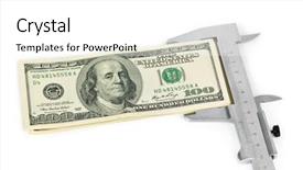  Presentation with money - Theme consisting of financial stability - caliper and money isolated background and a white colored foreground
