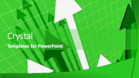  Presentation with financial - Presentation theme enhanced with financial-stat background and a shamrock green colored foreground