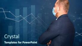  Presentation with financial analysis - Beautiful theme featuring financial-statistics-analysis-and-financial backdrop and a ocean colored foreground