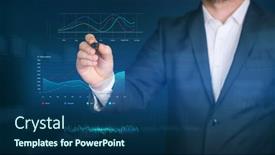  Presentation with financial analysis - Colorful PPT theme enhanced with financial-statistics-analysis-and-financial backdrop and a ocean colored foreground