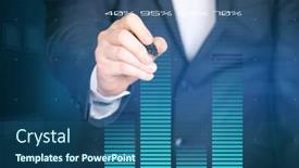  Presentation with financial analysis - Presentation having financial-statistics-analysis-and-financial background and a ocean colored foreground