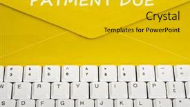  Presentation with payment - Presentation theme with financial stress - payment due message on envelope background and a gold colored foreground