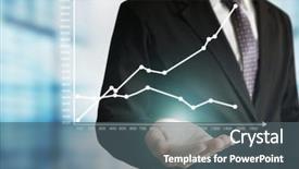  Presentation with financial welness - Amazing PPT theme having financial symbols coming from han backdrop and a  colored foreground