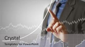  Presentation with financial - PPT layouts enhanced with financial symbols coming from han background and a  colored foreground