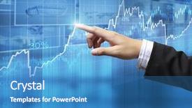  Presentation with financial crisis recovery - PPT layouts having financial symbols coming from han background and a  colored foreground