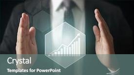  Presentation with financial - Amazing slide set having financial symbols coming from han backdrop and a gray colored foreground