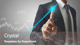  Presentation with financial - Amazing presentation design having financial symbols coming from han backdrop and a gray colored foreground