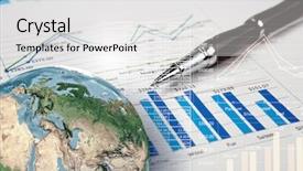  Presentation with business abstract - PPT layouts enhanced with financial system - abstract image planet earth background and a white colored foreground