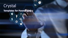  Presentation with forex - PPT layouts enhanced with financial trader working with virtual screen on dark background forex concept background and a navy blue colored foreground