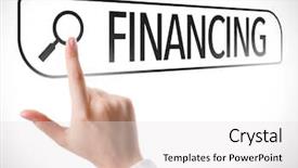  Presentation with financing - PPT theme consisting of financing written in search bar background and a white colored foreground