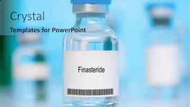  Presentation with injection - Slides having finasteride-finasteride-medical-liquid background and a light blue colored foreground