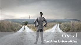  Presentation with undecided - Amazing PPT layouts having find - undecided businessman weighing his choice backdrop and a gray colored foreground