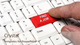  Presentation with find - Slides having find a job key pressed background and a sky blue colored foreground