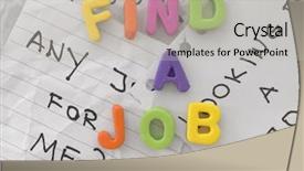  Presentation with title - Audience pleasing slides consisting of find a job title made backdrop and a light gray colored foreground