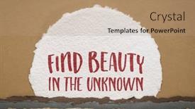  Presentation with mystery - Presentation design consisting of find-beauty-in-unknown-handwriting background and a coral colored foreground