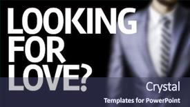  Presentation with find - Theme enhanced with find follow direction - looking for love written background and a tawny brown colored foreground