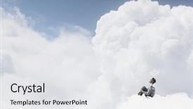  Presentation with smiling paramedic sitting in ambulance - PPT theme consisting of find god - smiling young businessman sitting alone background and a white colored foreground