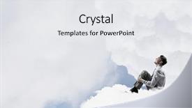  Presentation with alone - Theme having find god - smiling young businessman sitting alone background and a  colored foreground